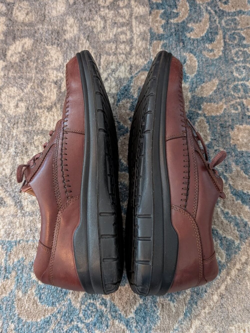 ECCO Shoes Men's 47 Tie Brown Leather TPU Casual Business Oxford Comfort - Picture 11 of 14